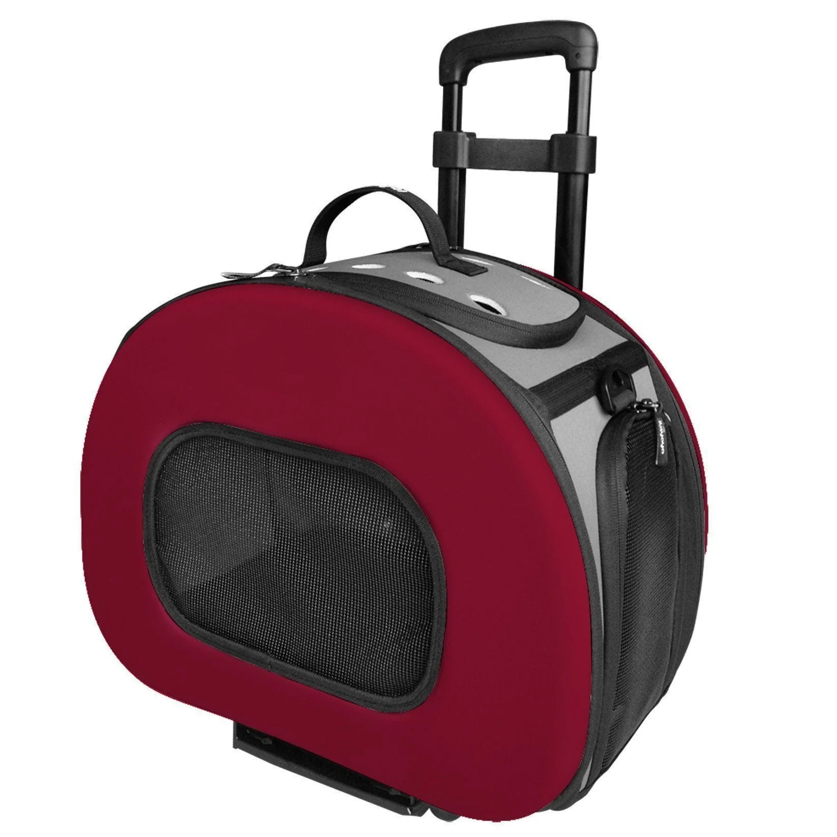 Pet Life ® 'Final Destination' Airline Approved 2-in-1 Tough-Shell Wheeled Collapsible Travel Fashion Pet Dog Carrier Crate - Image 2