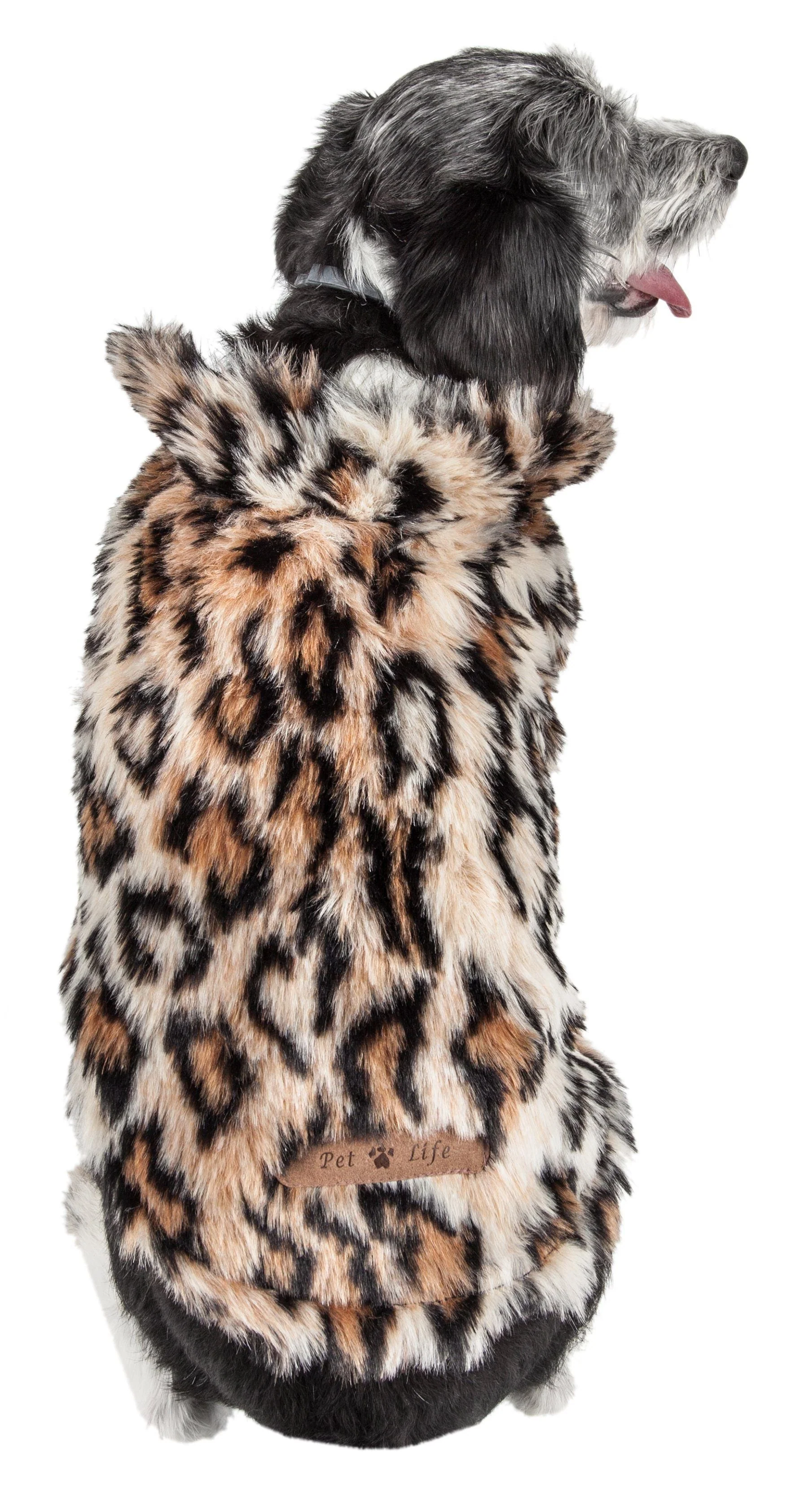 Pet Life ®  Luxe 'Lab-Pard' Dazzling Leopard Patterned Mink Fur Dog Coat - Image 4