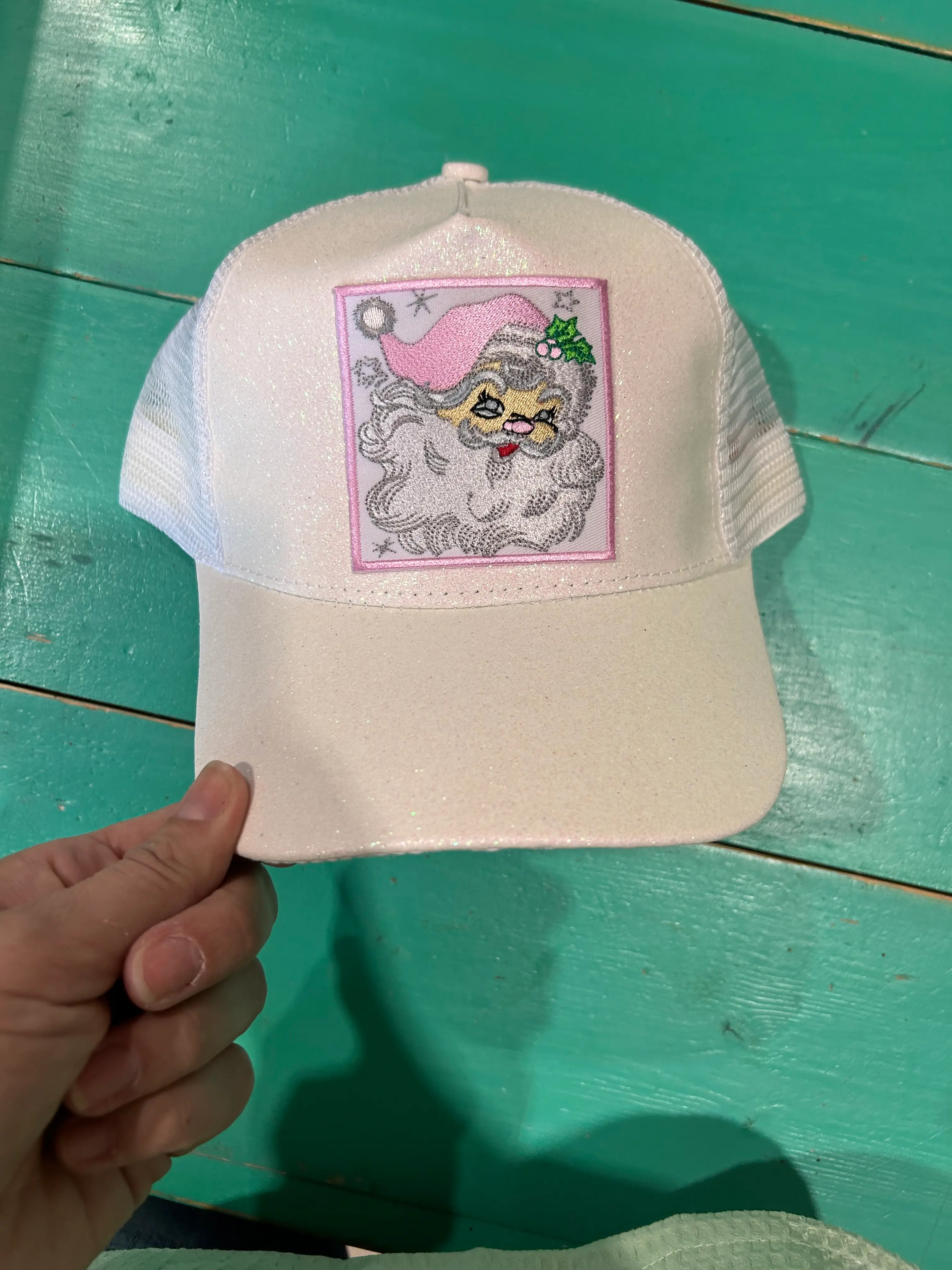 Pink Hat Santa Patch Cap - Image 2