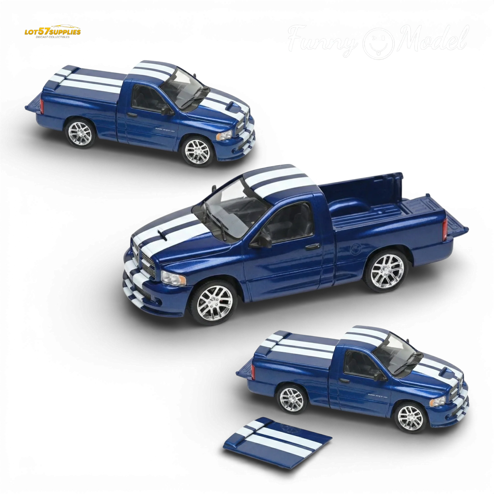 (Pre-Order) Funny Model Dodge RAM SRT-10 VCA Edition Blue 1:64