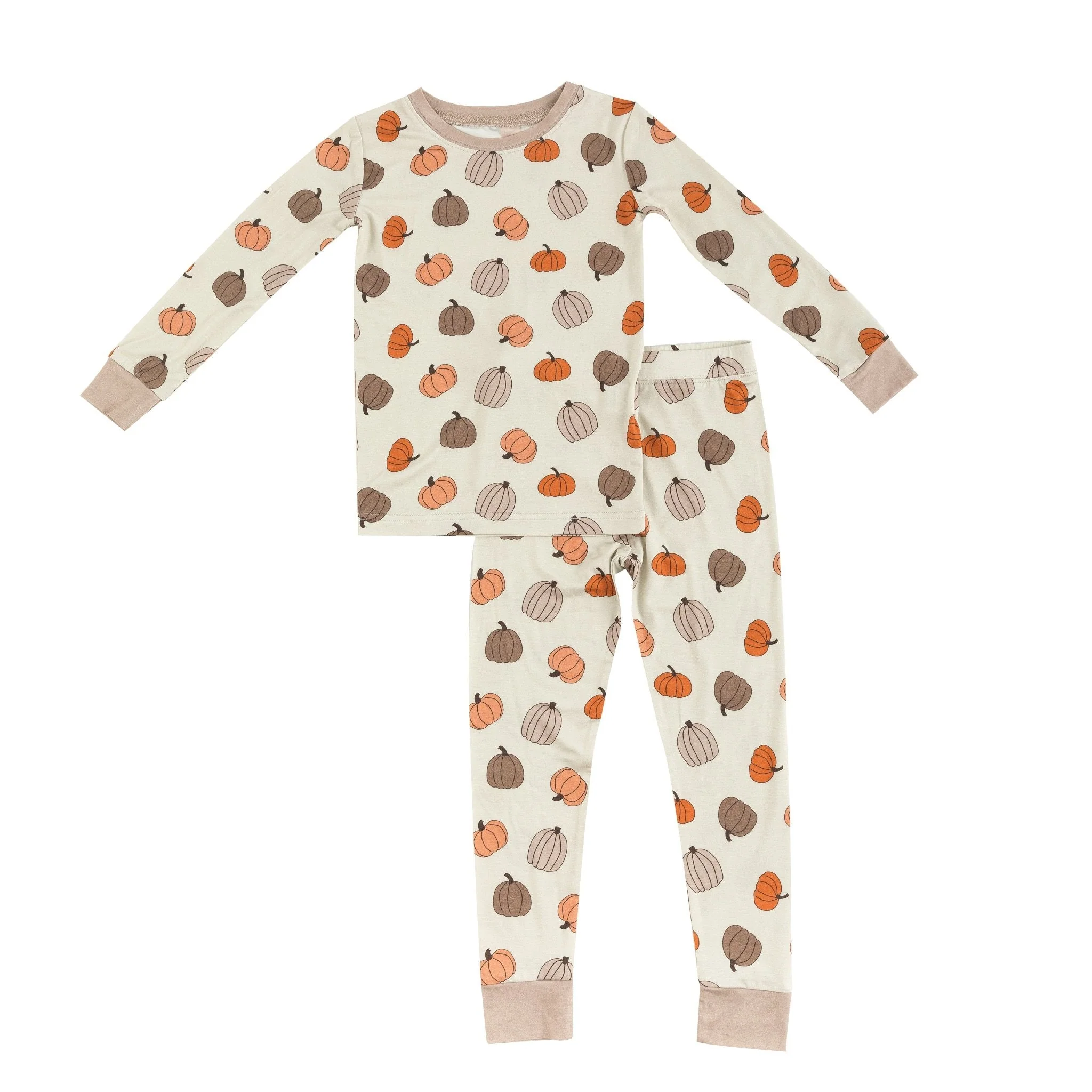 Pumpkins Beige (Women's Long Sleeve PJ) - Image 6