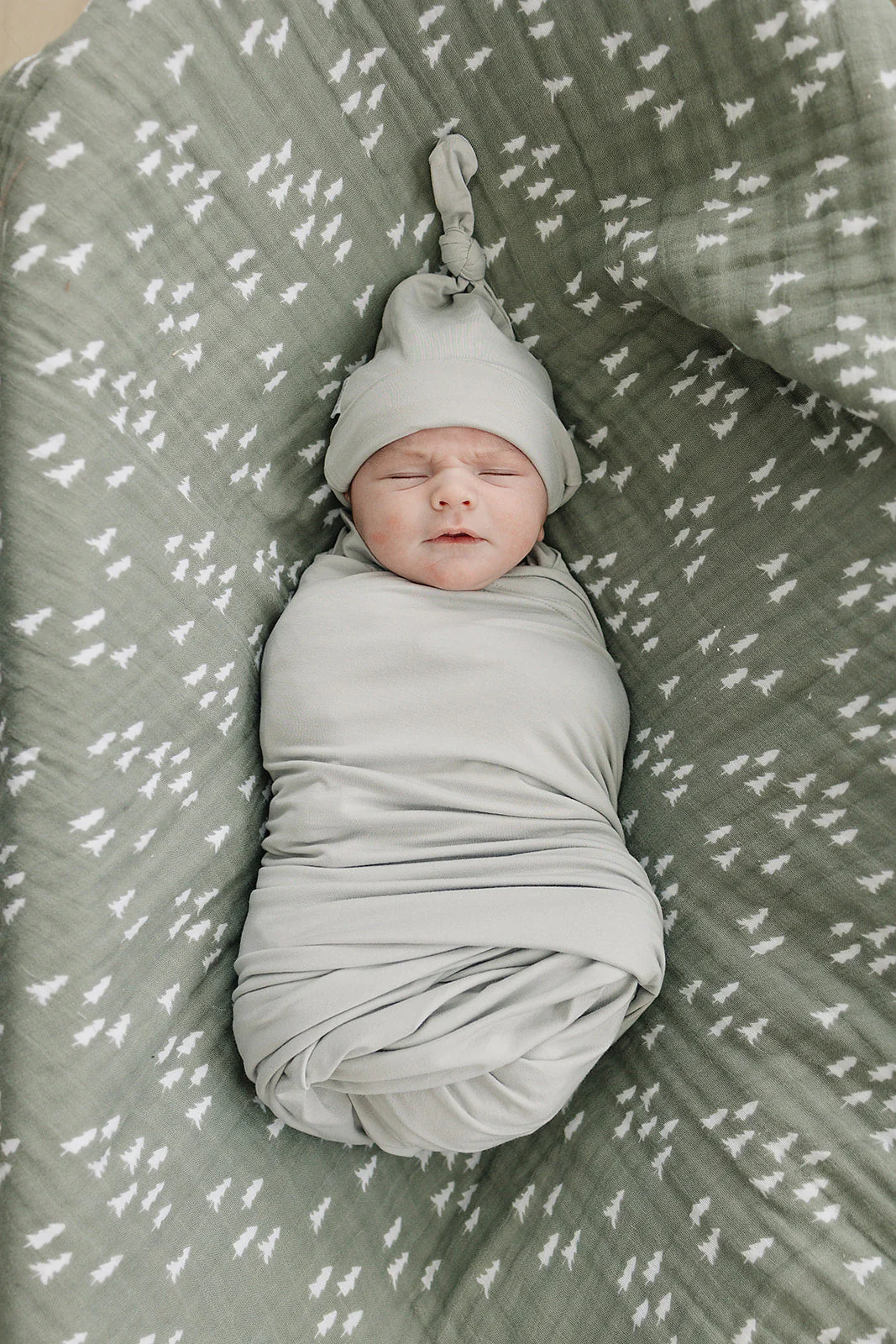 Sage Bamboo Newborn Knot Hat - Image 3