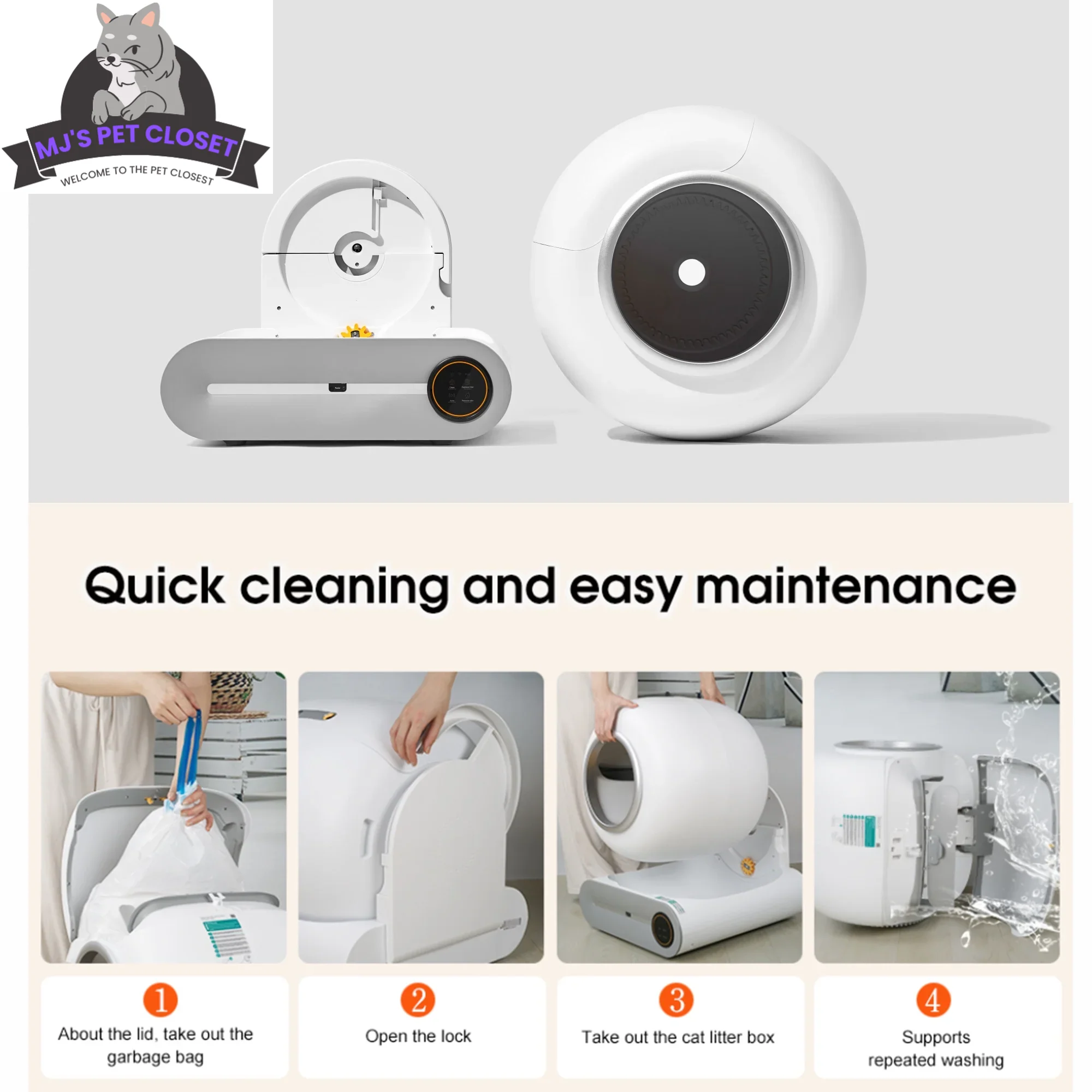 Say goodbye to messy litter! 🐾✨ Meet the Smart Self-Cleaning Litter Box with App Control and Safety Features! Perfect for busy cat parents! 😻📱 - Image 10