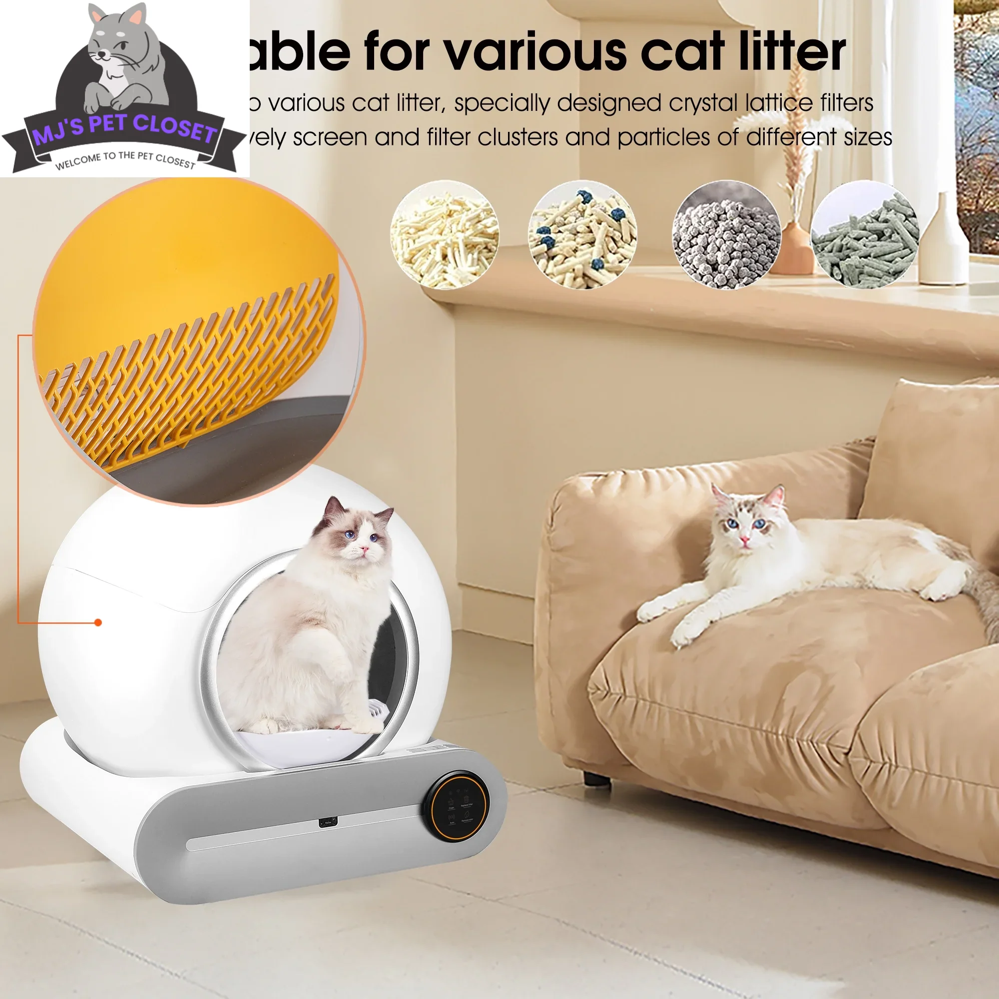 Say goodbye to messy litter! 🐾✨ Meet the Smart Self-Cleaning Litter Box with App Control and Safety Features! Perfect for busy cat parents! 😻📱 - Image 11