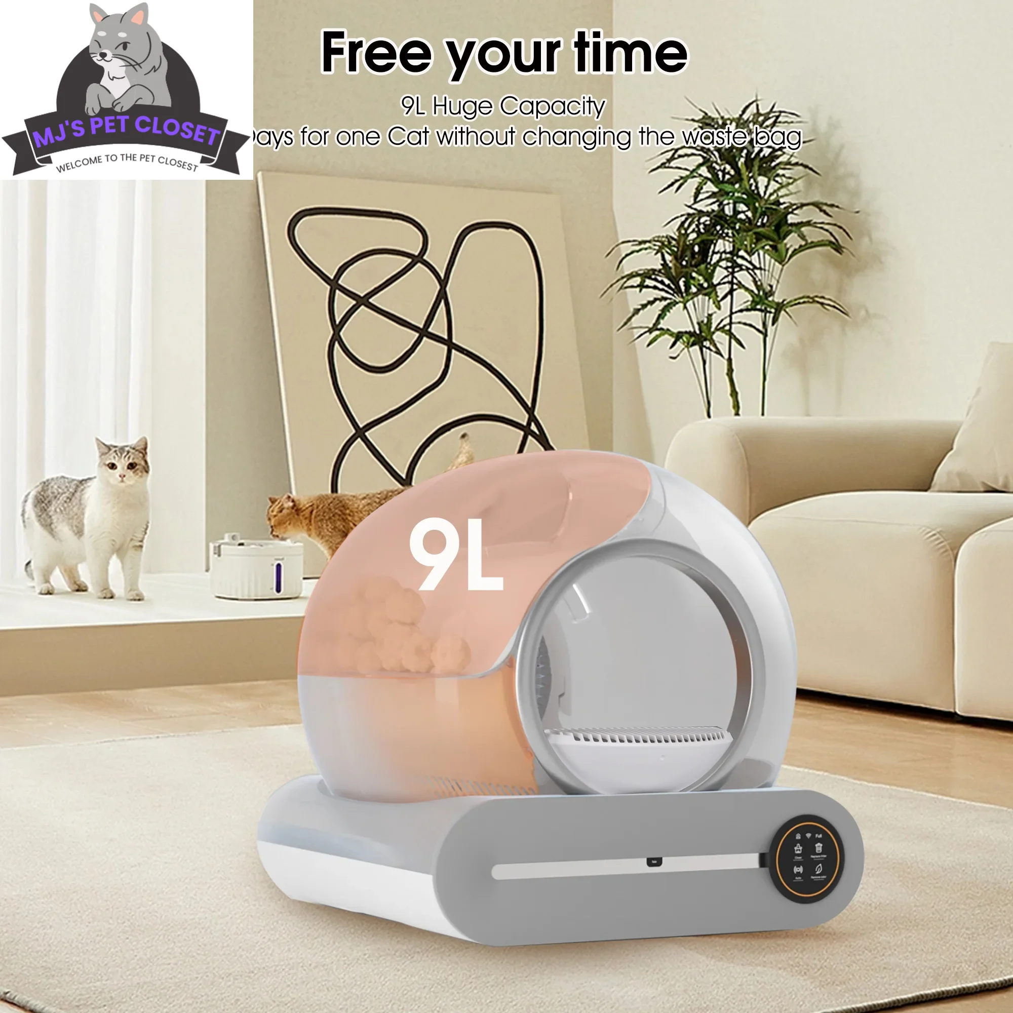 Say goodbye to messy litter! 🐾✨ Meet the Smart Self-Cleaning Litter Box with App Control and Safety Features! Perfect for busy cat parents! 😻📱 - Image 2