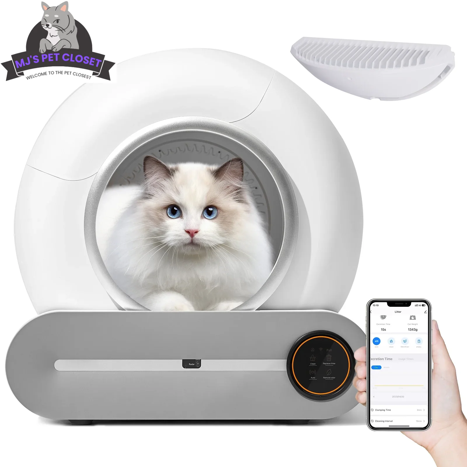 Say goodbye to messy litter! 🐾✨ Meet the Smart Self-Cleaning Litter Box with App Control and Safety Features! Perfect for busy cat parents! 😻📱 - Image 5