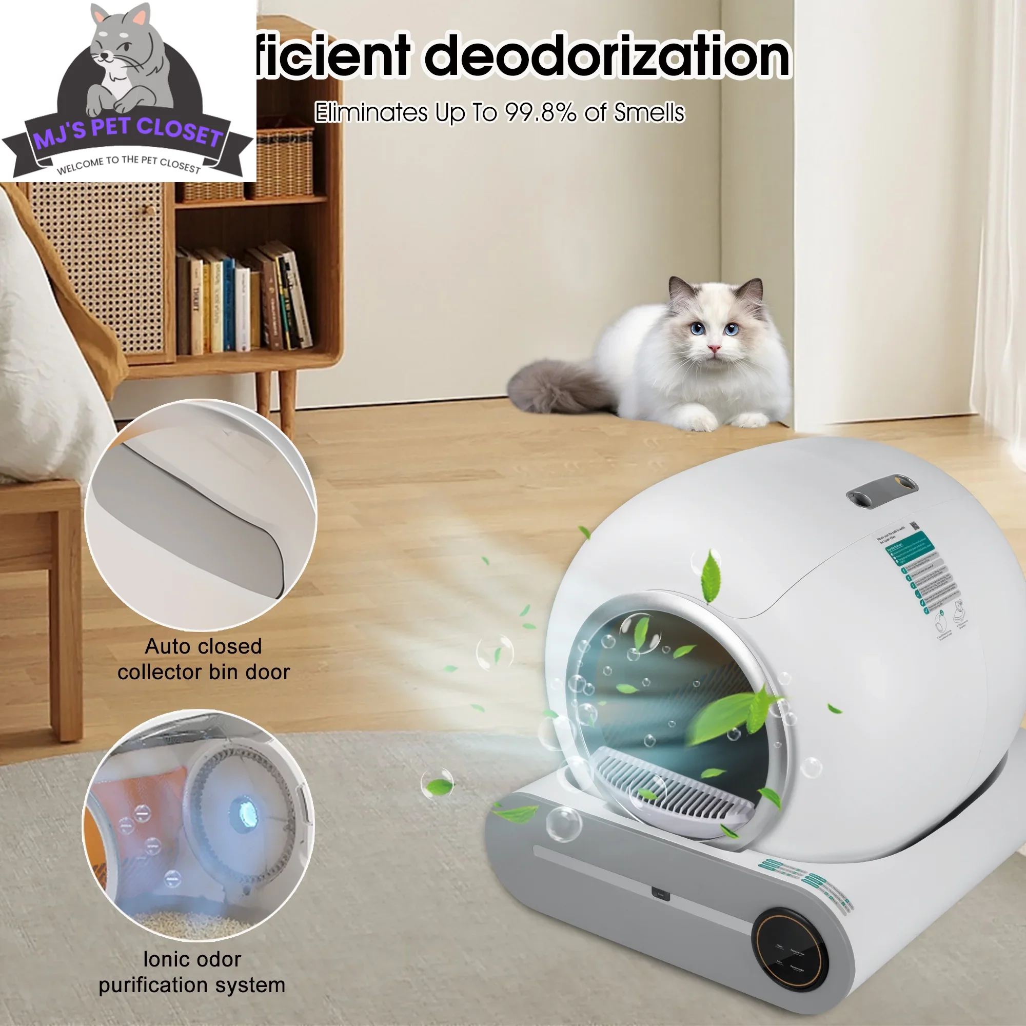Say goodbye to messy litter! 🐾✨ Meet the Smart Self-Cleaning Litter Box with App Control and Safety Features! Perfect for busy cat parents! 😻📱 - Image 7