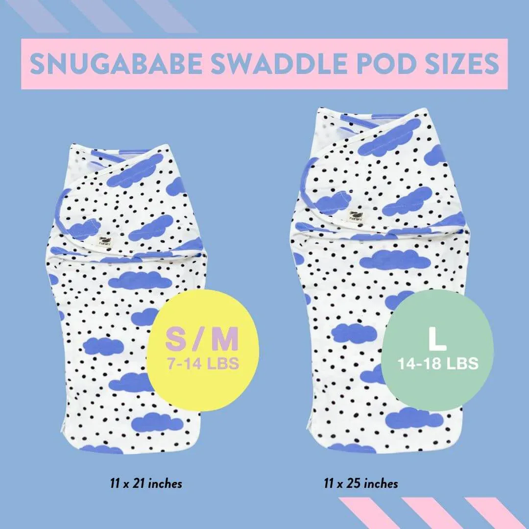 Snugababe Swaddle™ Sleep Pod - Blue Clouds - Image 5