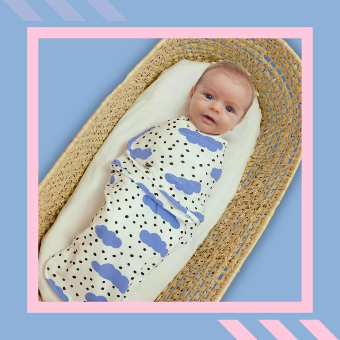 Snugababe Swaddle™ Sleep Pod - Blue Clouds - Image 7