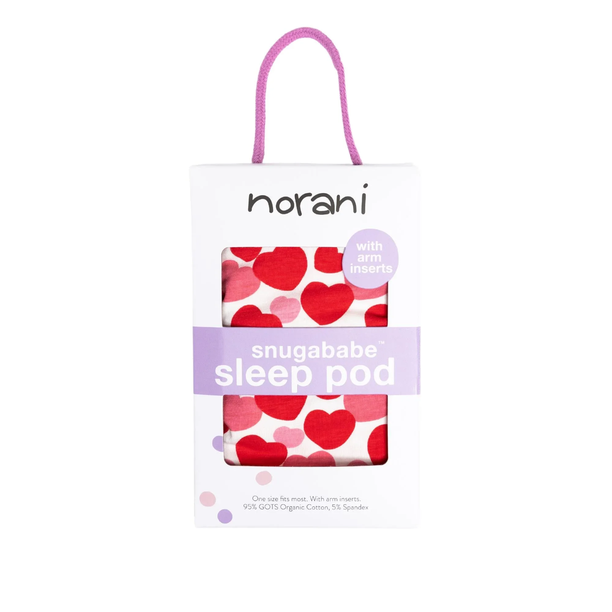Snugababe Swaddle™ Sleep Pod - Red & Pink Hearts - Image 6