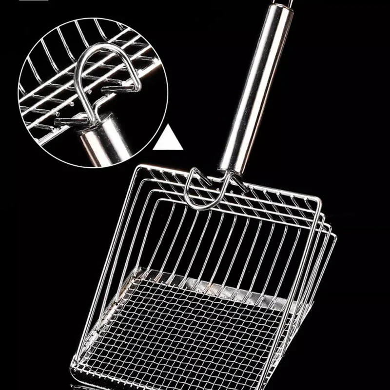 Stainless Steel Fine Mesh Litter Scoop – Easy Clean, Non-Stick & Durable