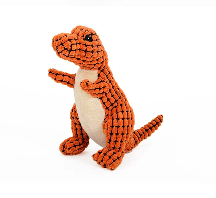Stuffed Squeaky Dinosaur Dog Toy - Image 8