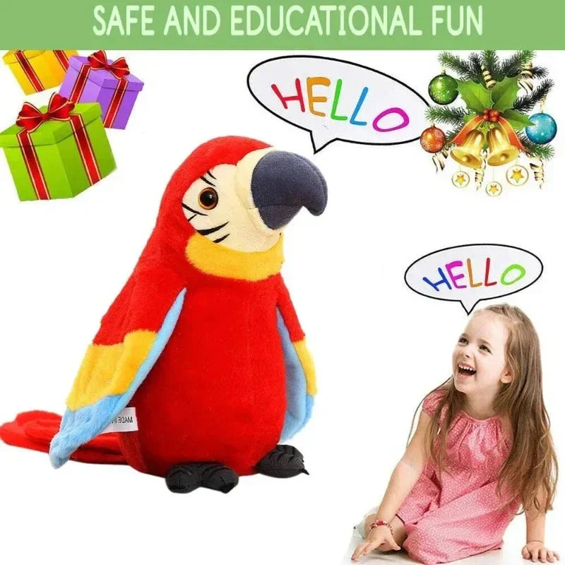 Talking Macaw Parrot Plush β Repeat & Speak Electronic Stuffed Toy