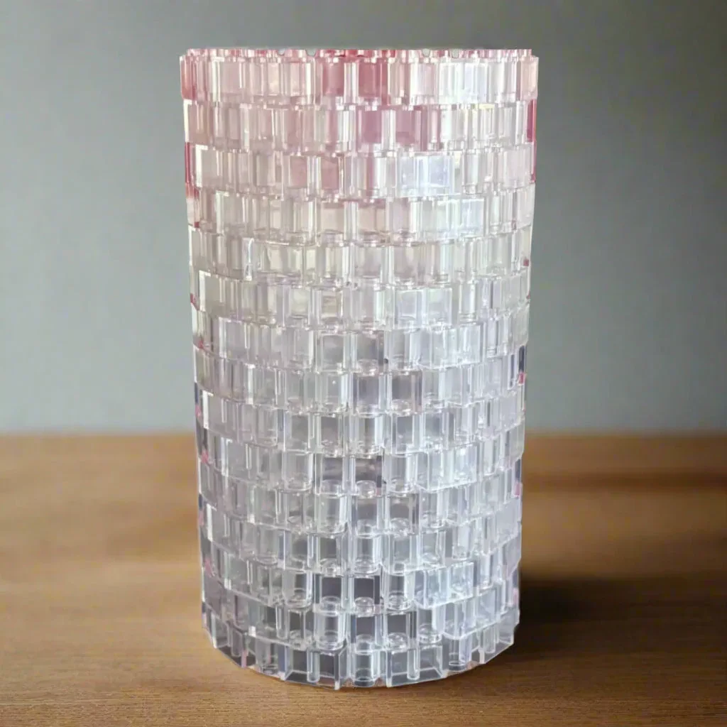 Transparent Modular Vase – Built with LEGO®-Compatible Bricks