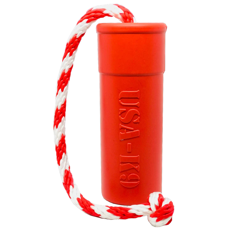 USA-K9 Firecracker Floating Training Dummy | K9 Handler Reward Toy | Red | USA Made