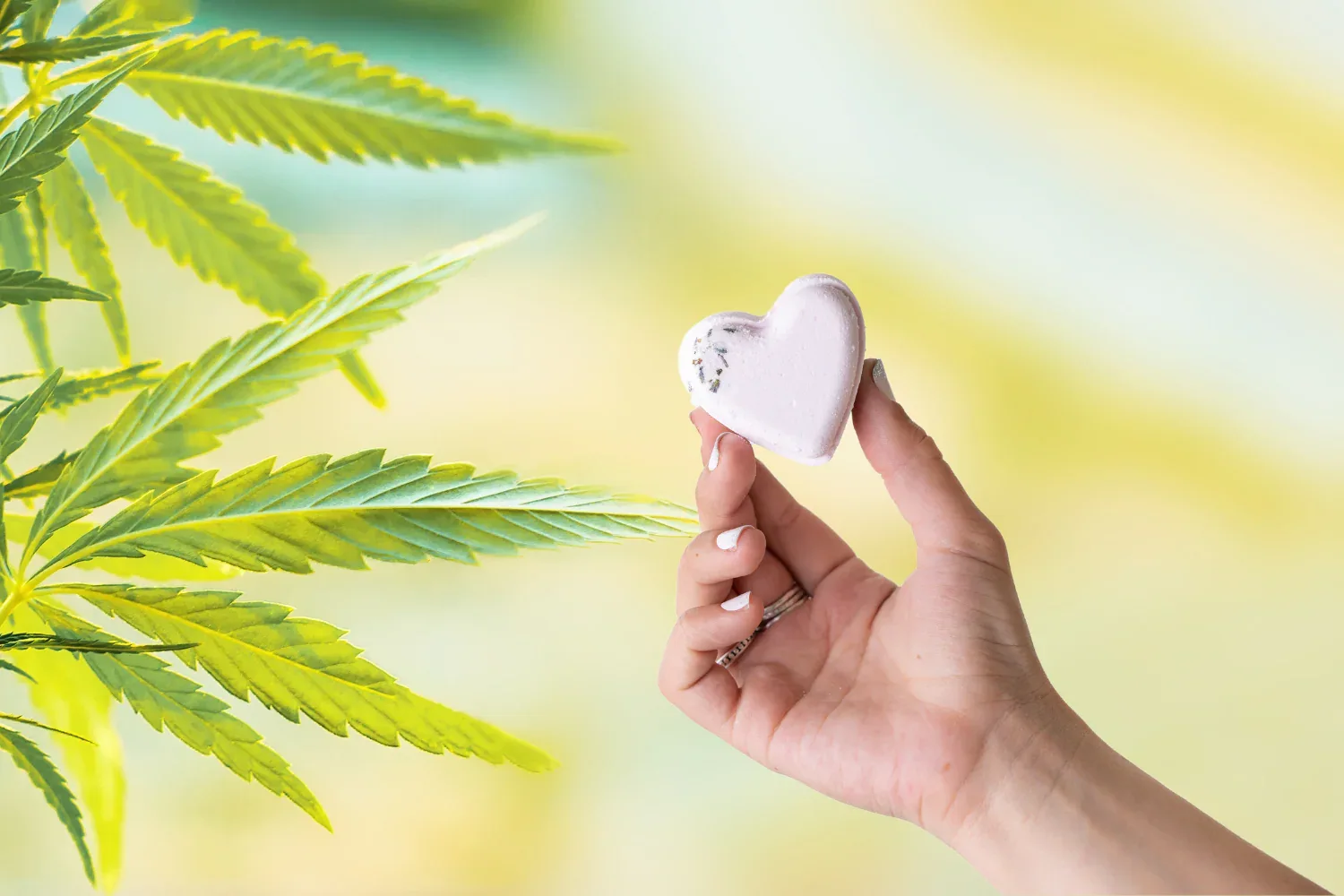 Valentine's Bath Bombs with CBD - 5 Hearts Shaped with CBD - in a Gift Box (THC free) - Image 3