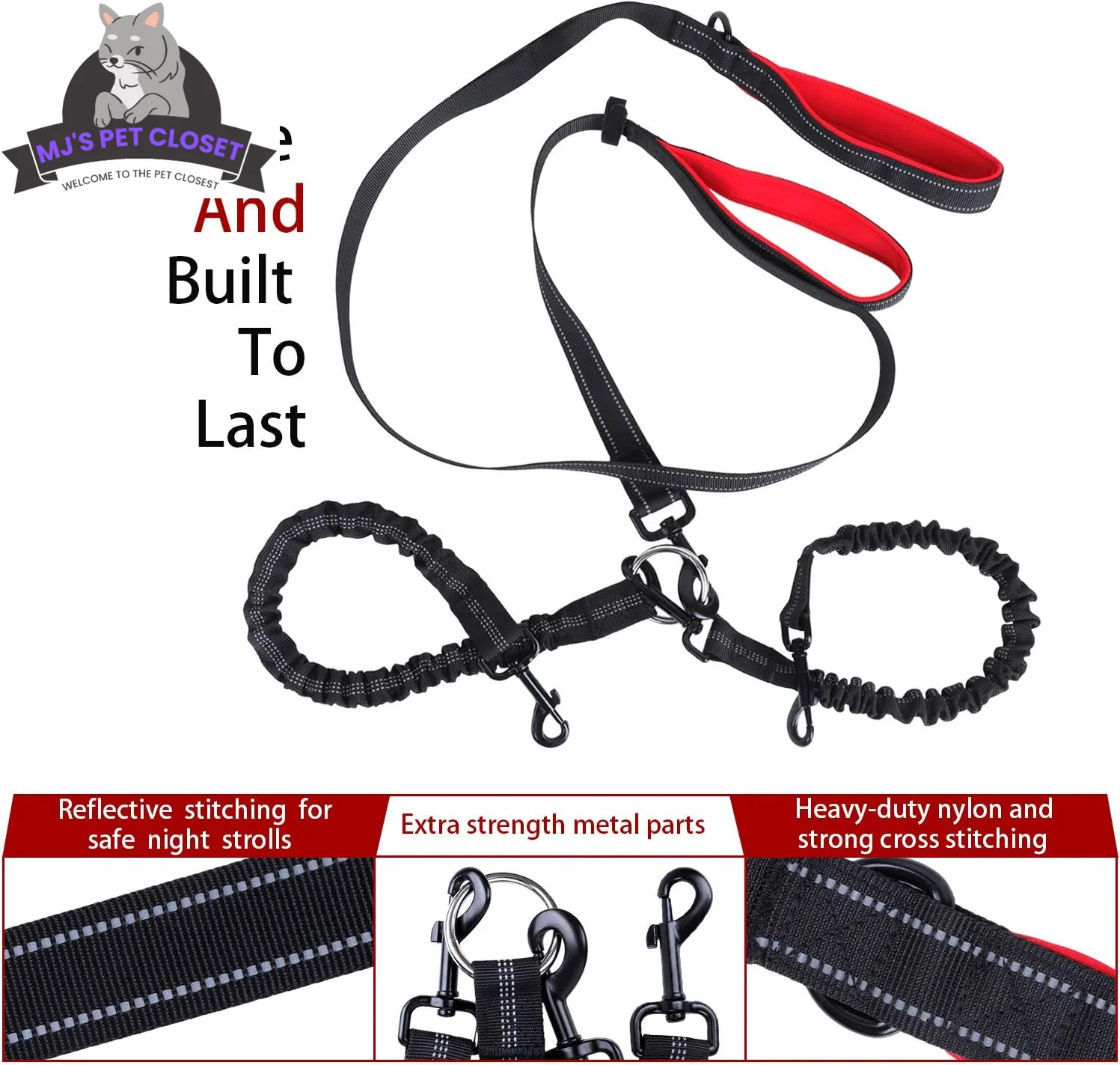Walk Your Dogs in Style! 🐾✨ Check Out Our 360° Swivel Double Dog Leash - No Tangles, Maximum Comfort! Perfect for Two Pups Up to 200lbs! 🐶❤️ - Image 4