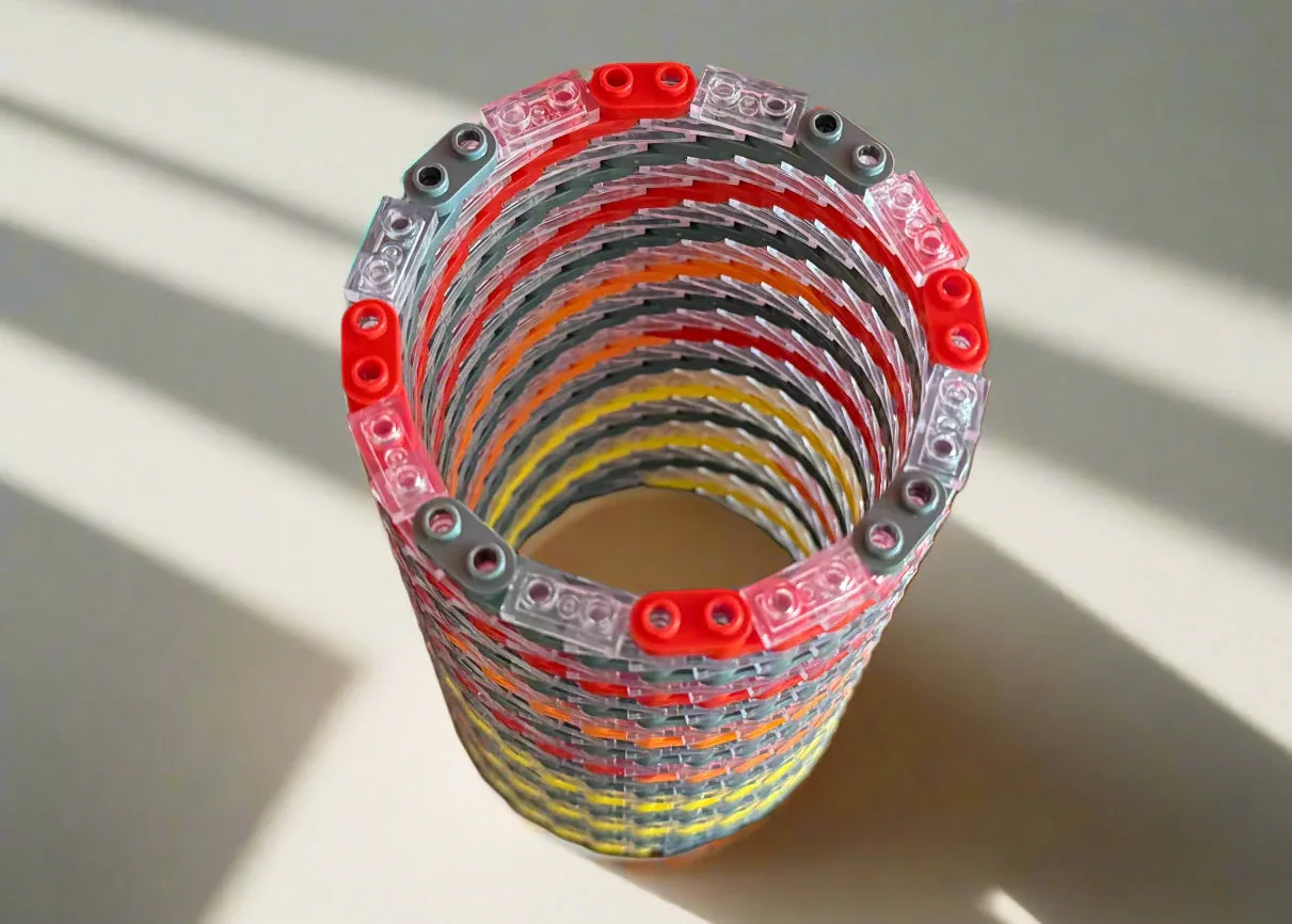 Warm Colors Modular Vase – Built with LEGO®-Compatible Bricks - Image 4