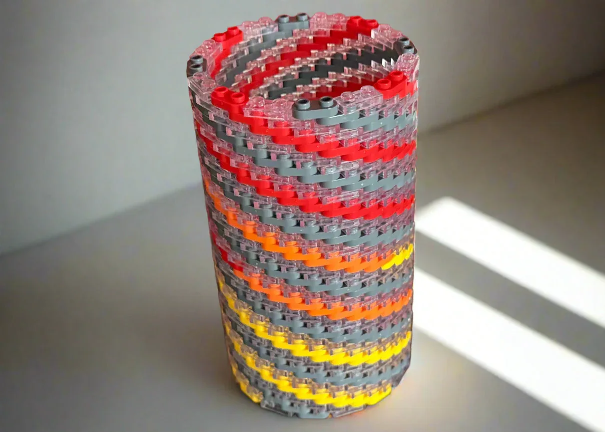 Warm Colors Modular Vase – Built with LEGO®-Compatible Bricks - Image 5